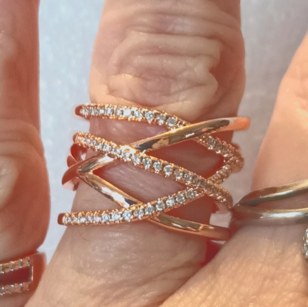 18k. Rose Gold Plated Ring